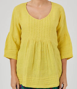 The Linen Sally top in Mustard from Cake