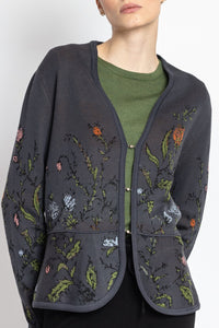 Cardigan Floral Pattern in Anthracite from IVKO Woman