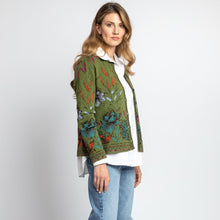 IVKO Knitwear at Berrima's Overflow Floral Pattern Cardigan in Forest from IVKO Woman 222522, styled with white shirt