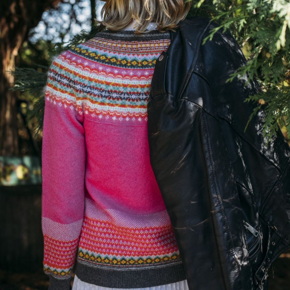 Eribe Scottish Fairisle Knitwear in Pink.