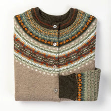 Eribe Alpine Cardigan Birch Scottish Fair Isle Knitwear Merino Wool
