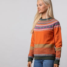 Eribe Alpine Sweater in Hotspice. Merino wool, Scottish Knitwear.
