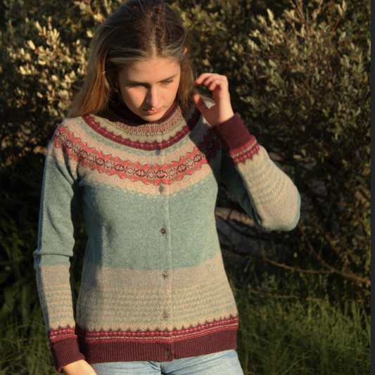 Eribe Alpine Cardigan in Old Rose
