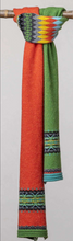 Eribe Knitwear Merino Wool Scarf in Paradise. Fair Isle Scottish Knitwear.