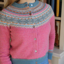 Eribe Short Cardigan Nougat Fairisle Scottish Knitwear Australia