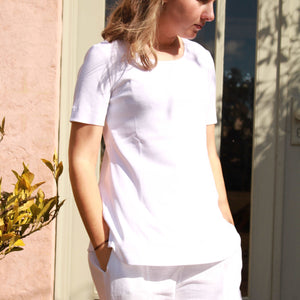 By basics A line Tee White