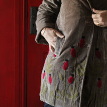 Cotton velvet hand embroided jacket