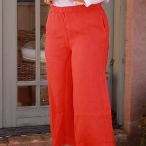 By Basics Wide Short Pants Hot Coral