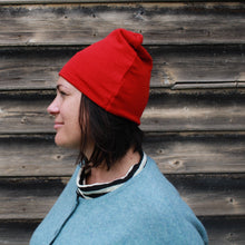 Wool Beanie in red By Basics