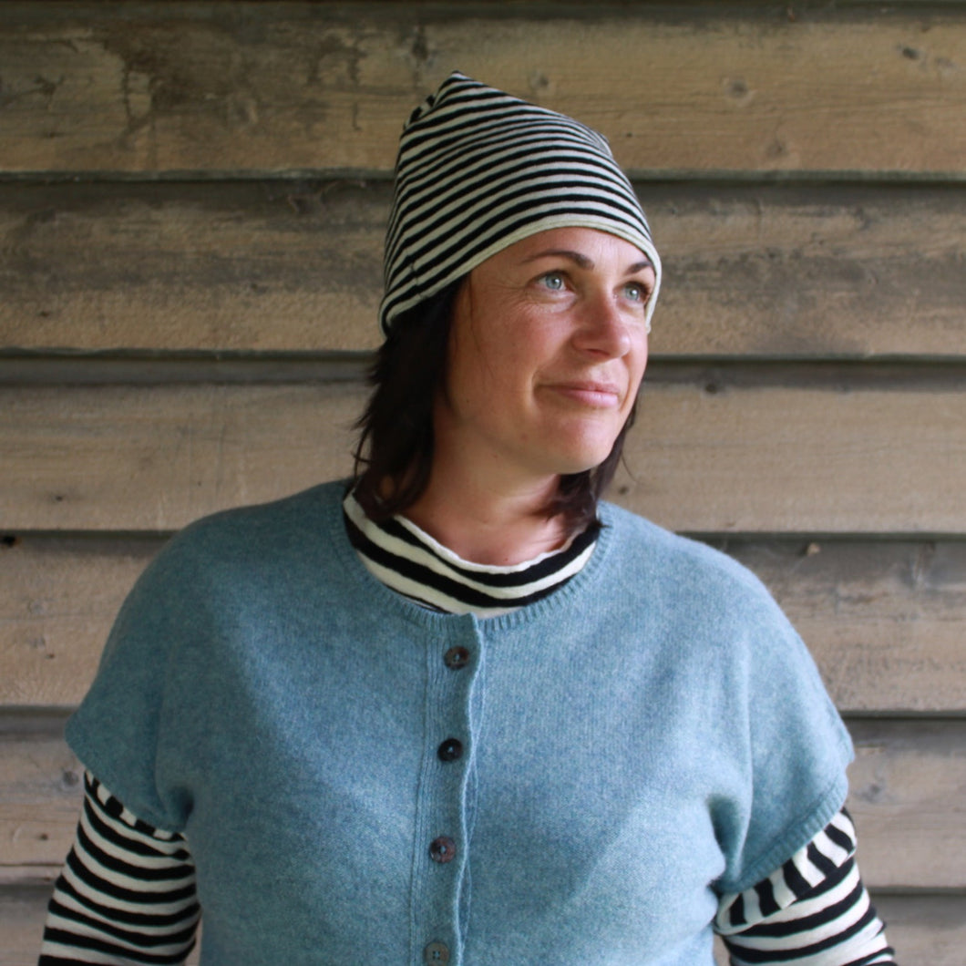 Hat - By Basics - Black Stripe