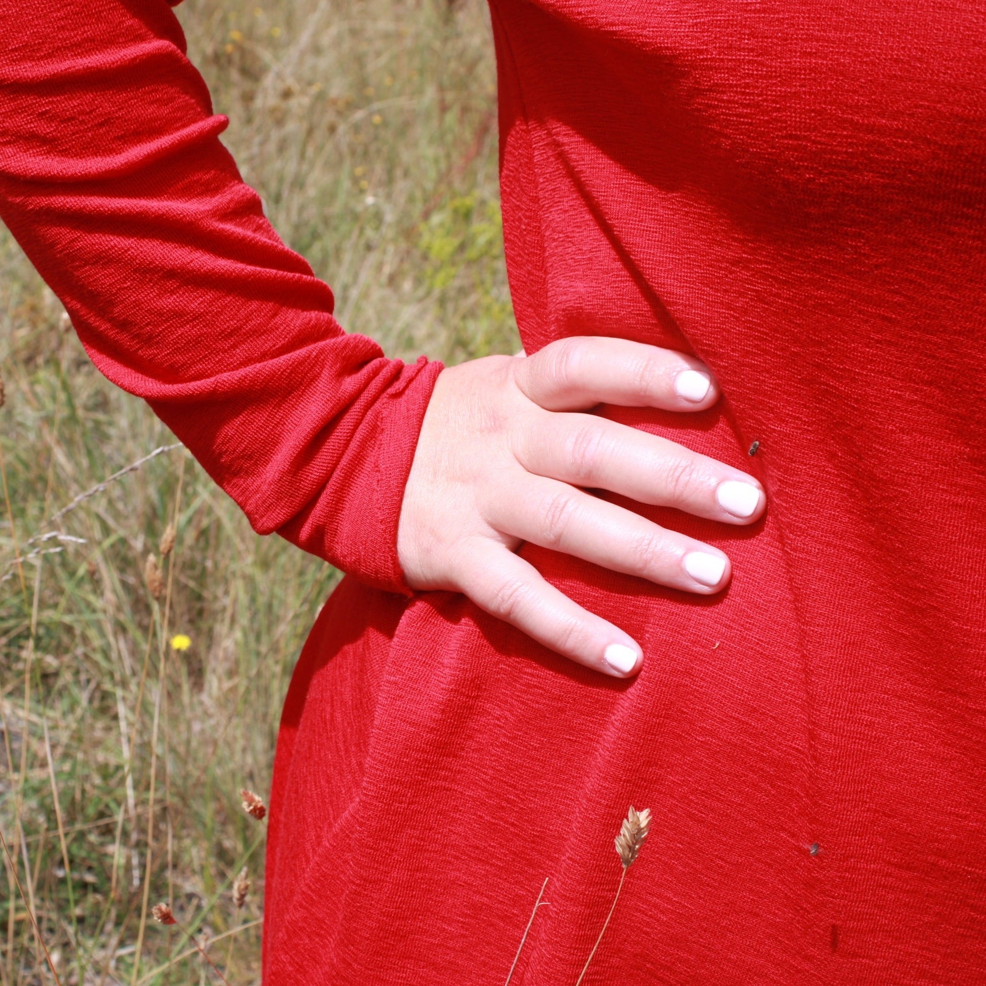 Wool Dress Red. Sustainable fashion. By Basics.