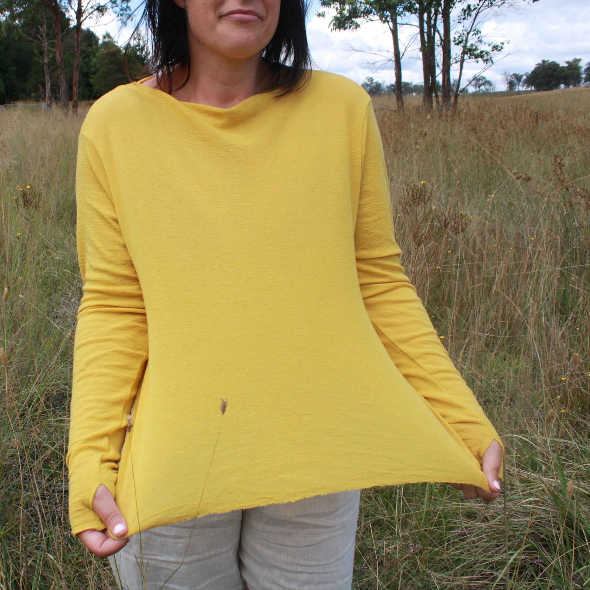 Wool Top in Yellow. By Basics.