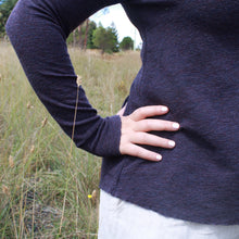 Wool Top in Plum, By Basics sustainable fashion.
