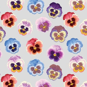 Scarf with flowers in soft colours