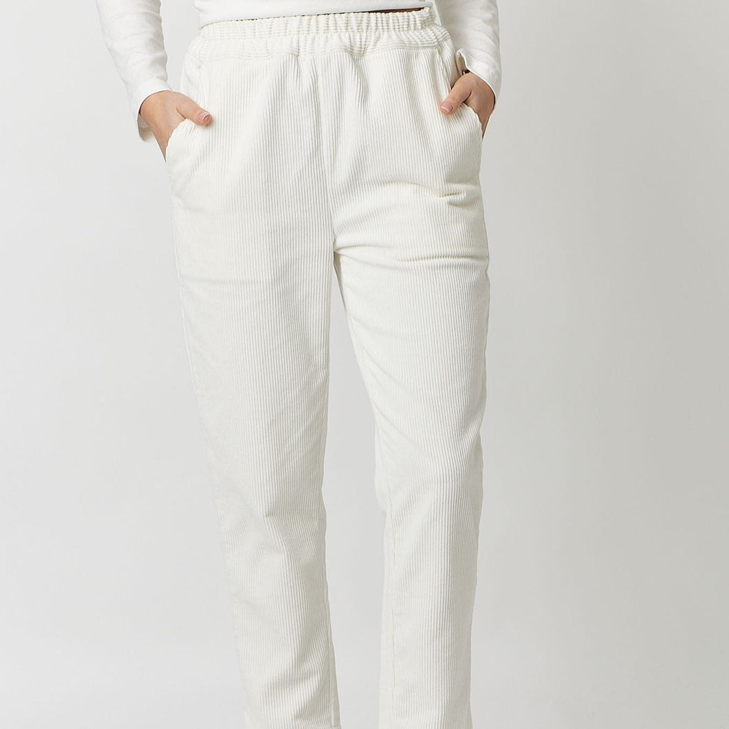 Naturals by O&J Chunky Cord Pants in  Chalk