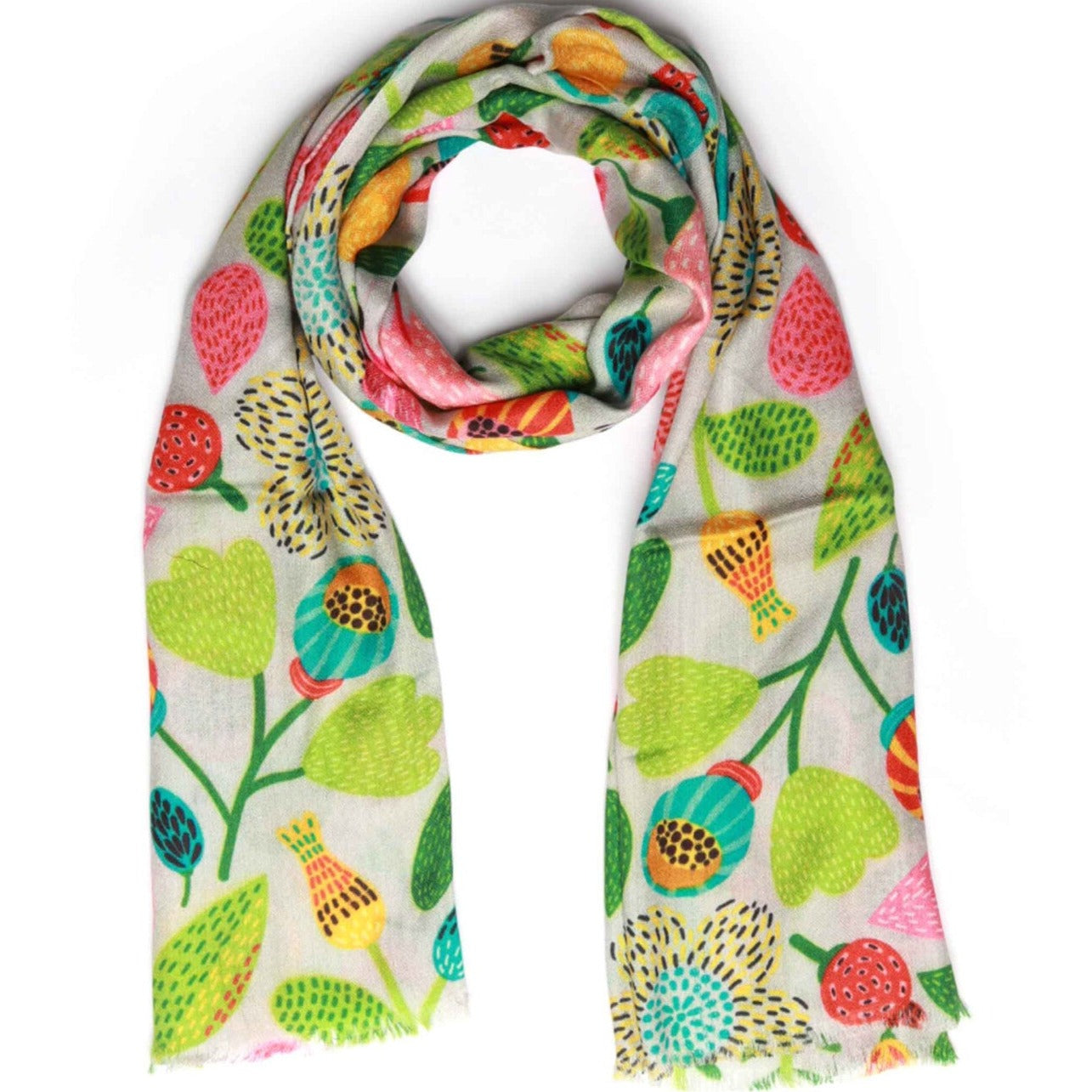 Linen Scarf - Spring Floral