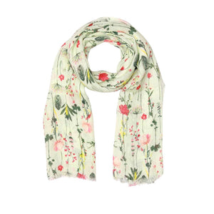 Linen scarf with floral digital print from Namaskar