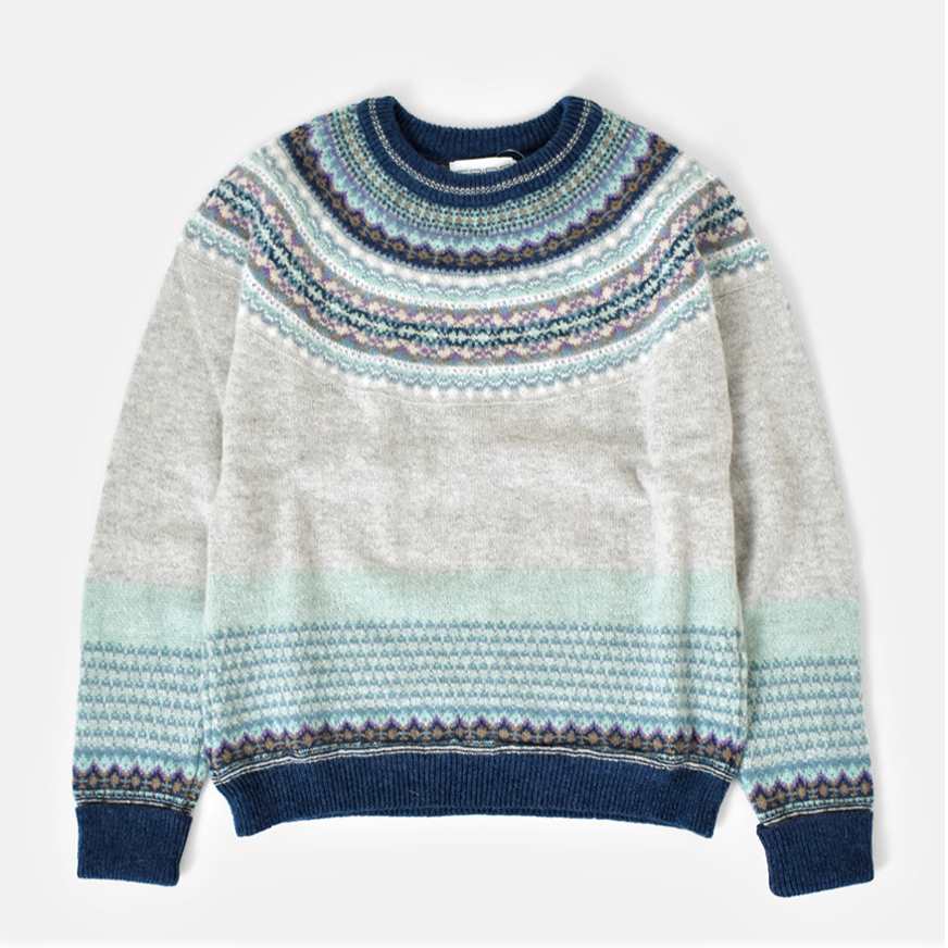 Eribe Alpine Fairisle Sweater in Artic 