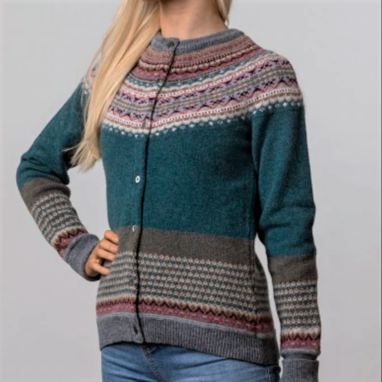 Eribe Alpine cardigan Lugano Scottish Fairisle Knitwear