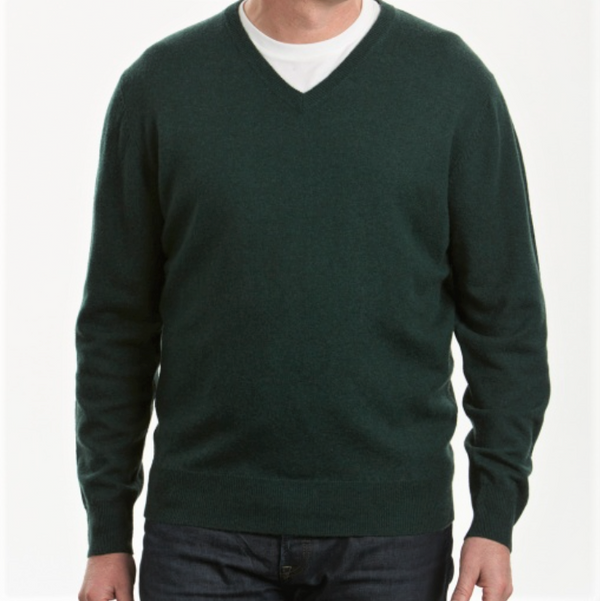 Bridge & Lord Men's Sweaters | Men's Vee Jumper | Dark Green – Berrima ...