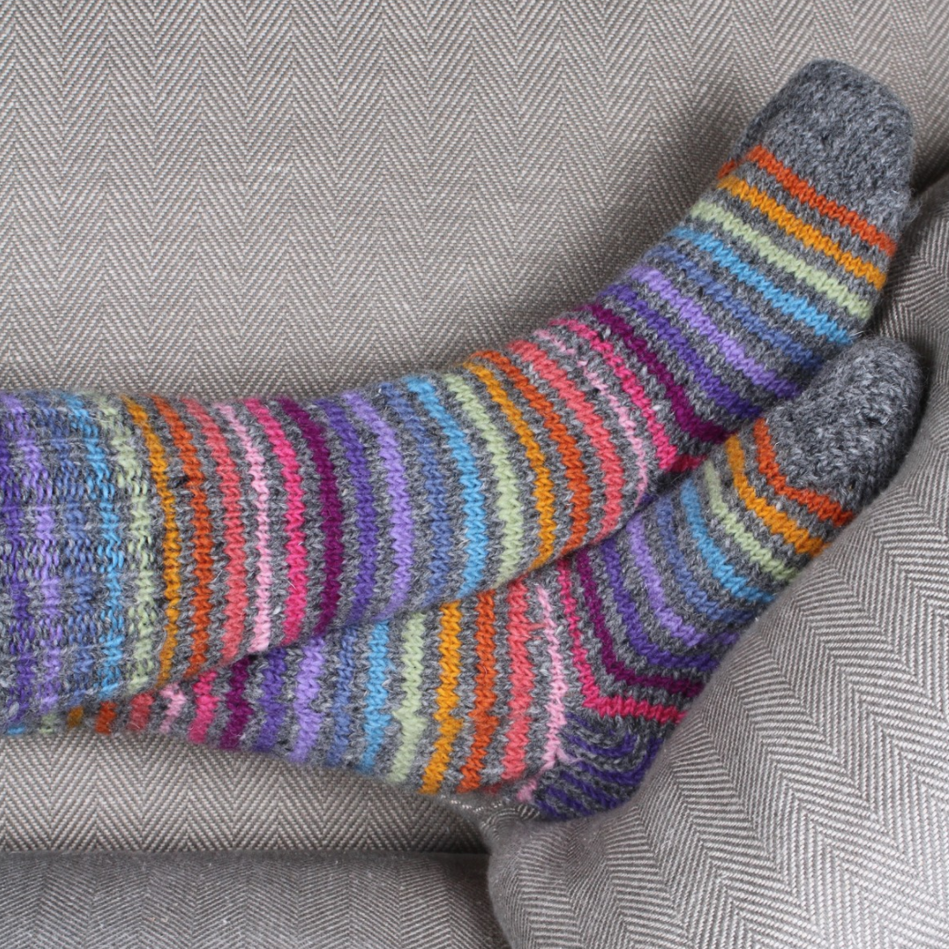 Hand Knitted Long Wool Socks