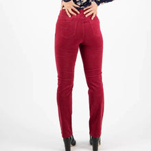 Vassalli Cord Pull On Pants in Berry