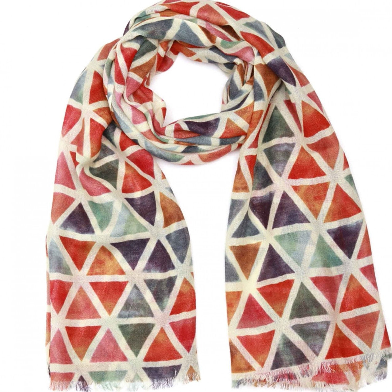 Namaskar Scarf Merino Wool and Silk Digital Print W22-27