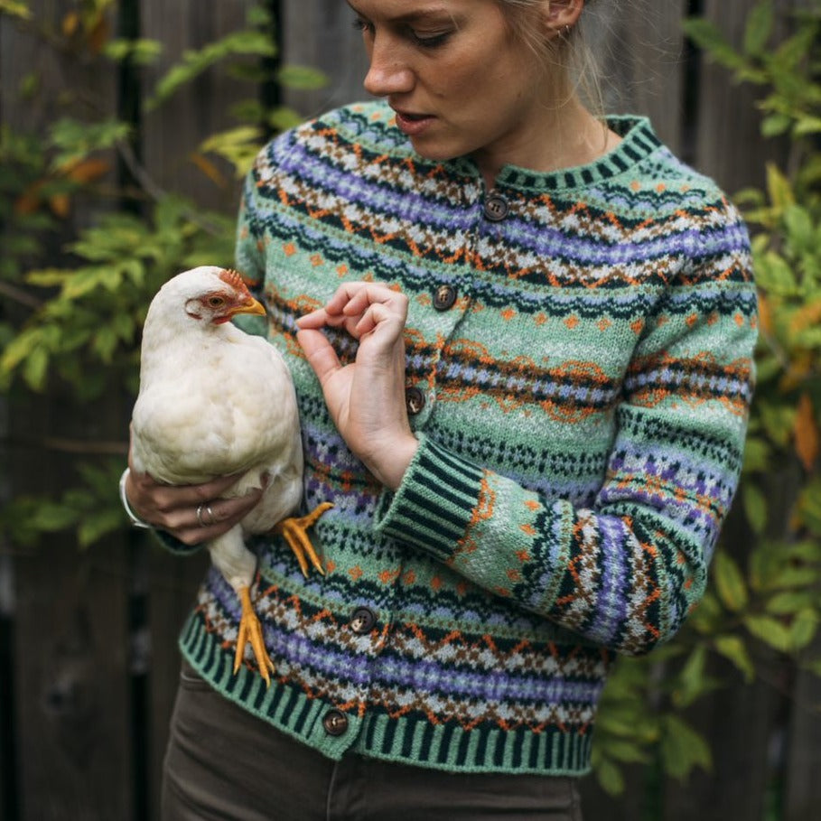 Eribe Fairisle Westray Cardigan in Meadow