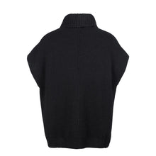 Zobee in Black from Mansted, a relaxed, cowl neck, vest