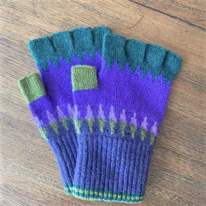 Eribe Alloa Fingerless Gloves Violetta