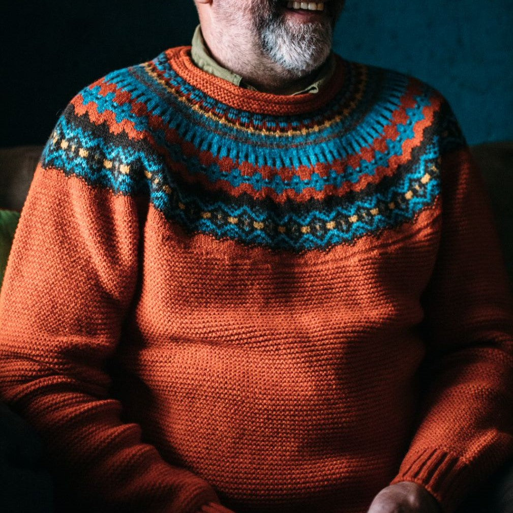Eribe Men's Stoneybrek Sweater Phesant - Scottish Knitwear