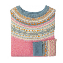 Eribe Alpine Sweater in Nougat Scottish knitwear Fairisle Design at Berrima's Overflow