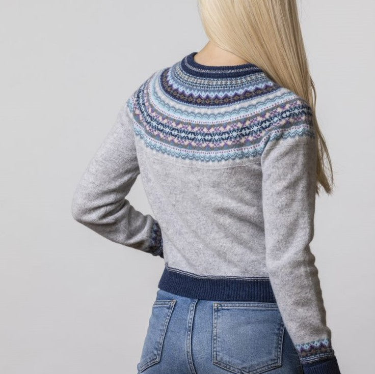 Fairisle Short cardigan Eribe Grey