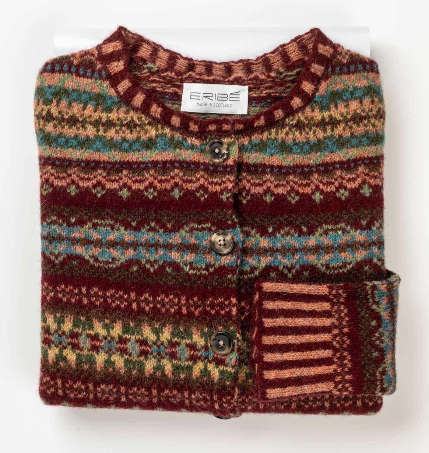 Quality Scottish Knitwear Eribe Westray Cardigan Aphrodite